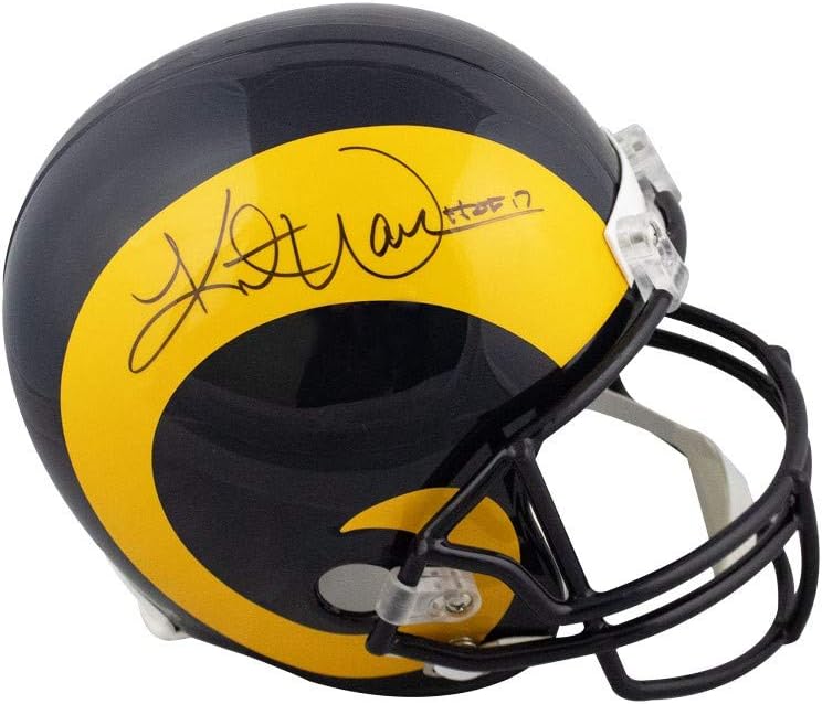 kurt warner autographed helmet