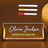 Name Plate for Desk DIY Light Up Acrylic Office