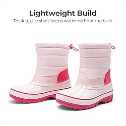 DREAM PAIRS Boys Girls Snow Boots Water-Resistant