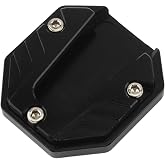 Motorcycle Kickstand Plate,Aluminum Alloy Extension Side Stand Foot Pad For Universal Dirt Bike Motorbike Support Accessory-Black
