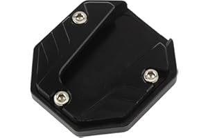 ABCERRSI Motorcycle Kickstand Plate,Aluminum Alloy Extension Side Stand Foot Pad For Universal Dirt Bike Motorbike Support Accessory-Black
