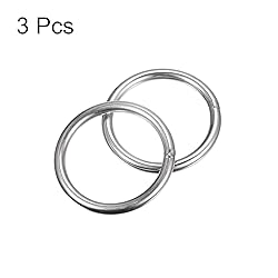 uxcell 304 Stainless Steel O Rings, 3pcs