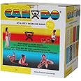 CanDo 10-5631 Latex-Free Exercise Band in Dispenser Box, Yellow, 25 yd Length