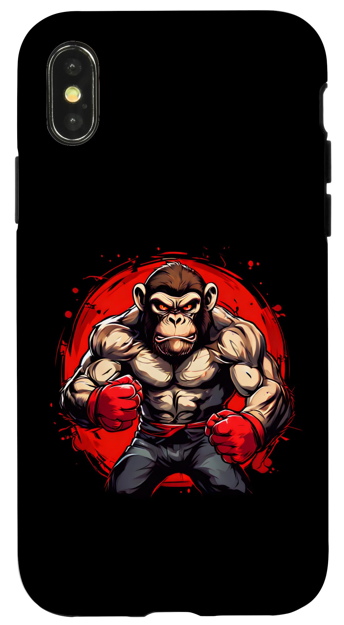 iPhone X/XS Cool Kickboxing Monkey Costume Kickboxing Angry Ape Primate Case