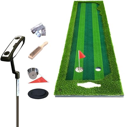 Eahkgmh Golfschlagermatte Golfplatz Putting Ubungs Set Fur Zuhause