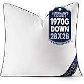 MIULEE Euro Pillow Insert 28x28 Throw Pillow Premium Down Alternative Square Decorative Insert Stuffer for Sofa, Couch