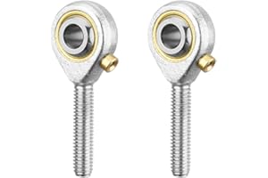 HiPicco POSB4L Rod End Bearing, 2pcs 1/4-inch Bore Pre-Lubricated 1/4-28 Male Thread Left Hand Heim Joint