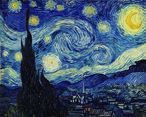 Kinsky 5D Diamond Painting Set,DIY Wall Decoration Full Round Drill Painting Starry Night 12"x16"