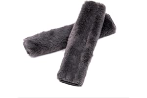 Seat Belt Covers, 2PCS Car Seat Belt Shoulder Pad, Genuine Sheepskin Safety Seat Belt Cover, Comfortable Soft Harness Seatbel