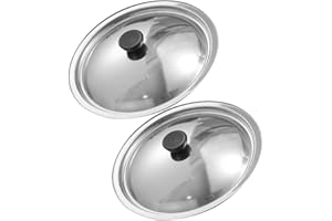 Generic Stainless Steel Pot Lid 30Cm Universal Lid for Frying Pans Skillets Woks with Bakelite Knob Kitchen