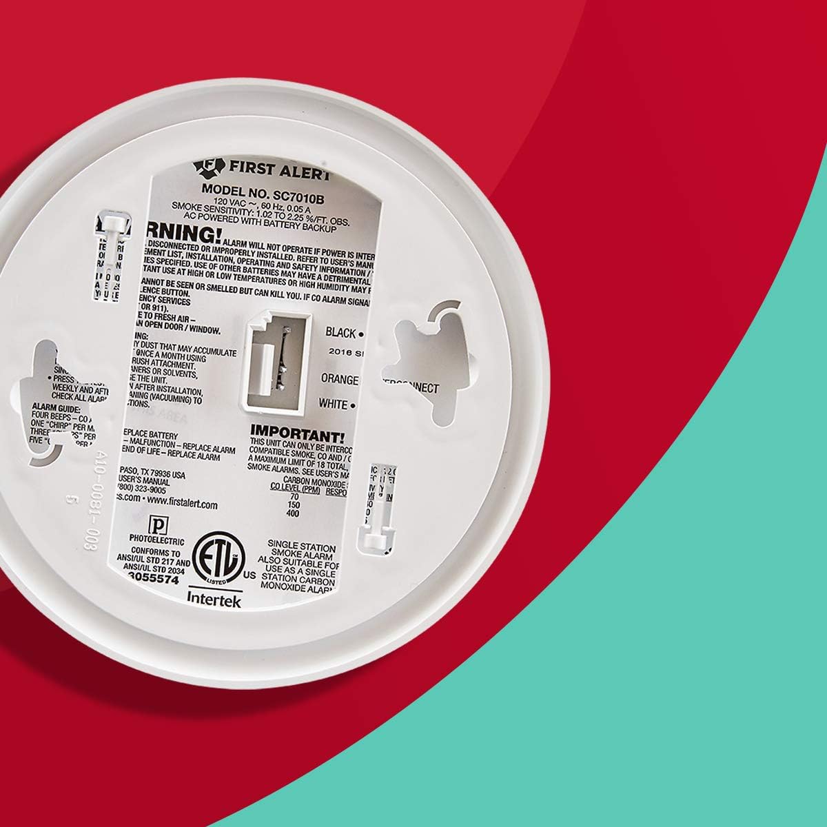 First Alert BRK SC7010B Hardwired Smoke and Carbon Monoxide (CO) Detector with Battery Backup: Home Improvement