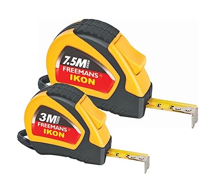 Freemans Ikon 3M 16Mm Measuring Tape + Ikon 7.5M 25Mm Measuring Tape