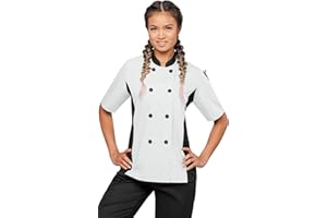 UA CHEF Women’s Chef Coat with Mesh Side Panels (XS-3X, 4 Colors)