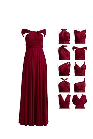 burgundy multiway dress