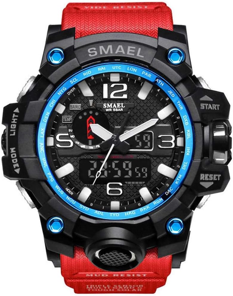 SMAEL Military Watch, Big Face Sports Watch Army Style Multifunctional Wrist Watch for Youth