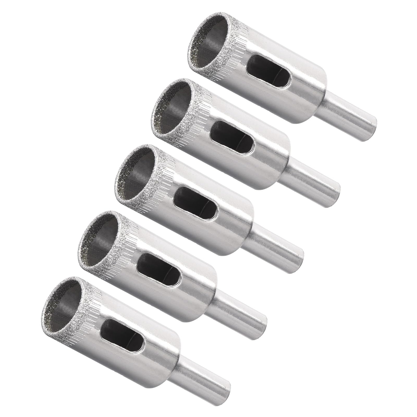 CoCud Diamond Hole Saws Drill Bits, 16mm / 5/8" Drilling Diameter, Nickel Plated Carbon Steel Drill Bit - (Applications: for Glass Ceramic Tiles Marble Stone), 5-Pieces