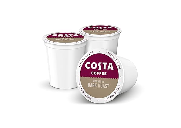 COSTA COFFEE DARK ROAST SINGLE SERVE PODS – SIGNATURE BLEND – 10 CT BOX