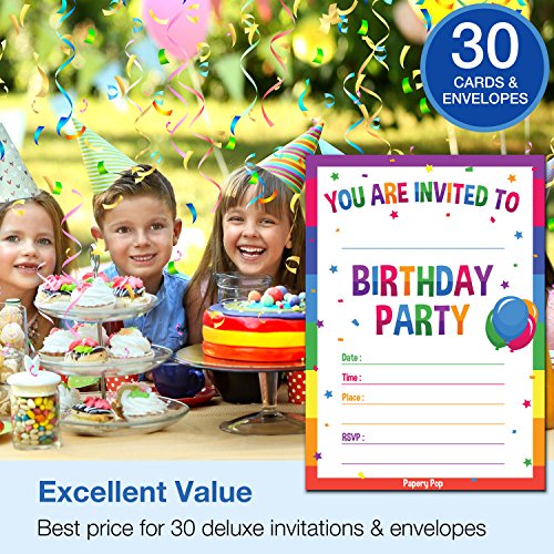 5 30+Birthday+Invitations+Envelopes+Pack