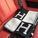 H-Blanket wool Cashmere Knitted Throw Blanket for Couch/Chair/Love Seat/Car Camping Blanket Shawl (55