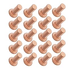 Aicosineg 20pcs 0.47" Length Copper Solid Rivets M6