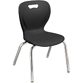 Learniture Shapes Series School Chair, 18" Seat Height, Black, LNT-INM3018BK-SO (Pack of 4)