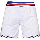 ixueyu Men's Space Movie Basketball Shorts 90s Sports Shorts for Adults for Halloween White S-XXL