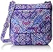 Vera Bradley Women's Cotton Double Zip Mailbag Crossbody Purse, Lilac Tapestry, One Size