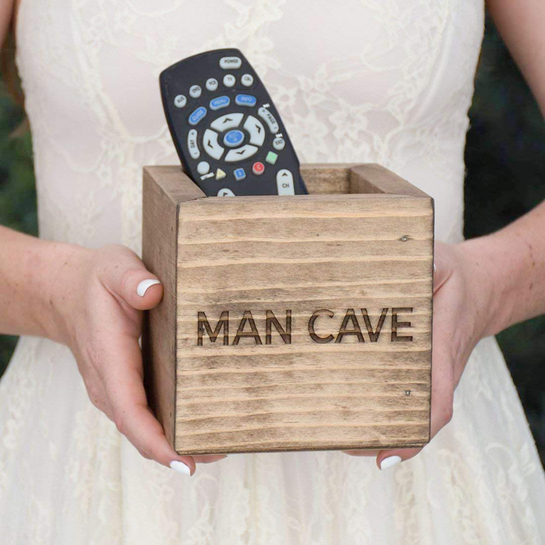 Amazon Com Personalized Rustic Wood Man Cave Box Remote Holder