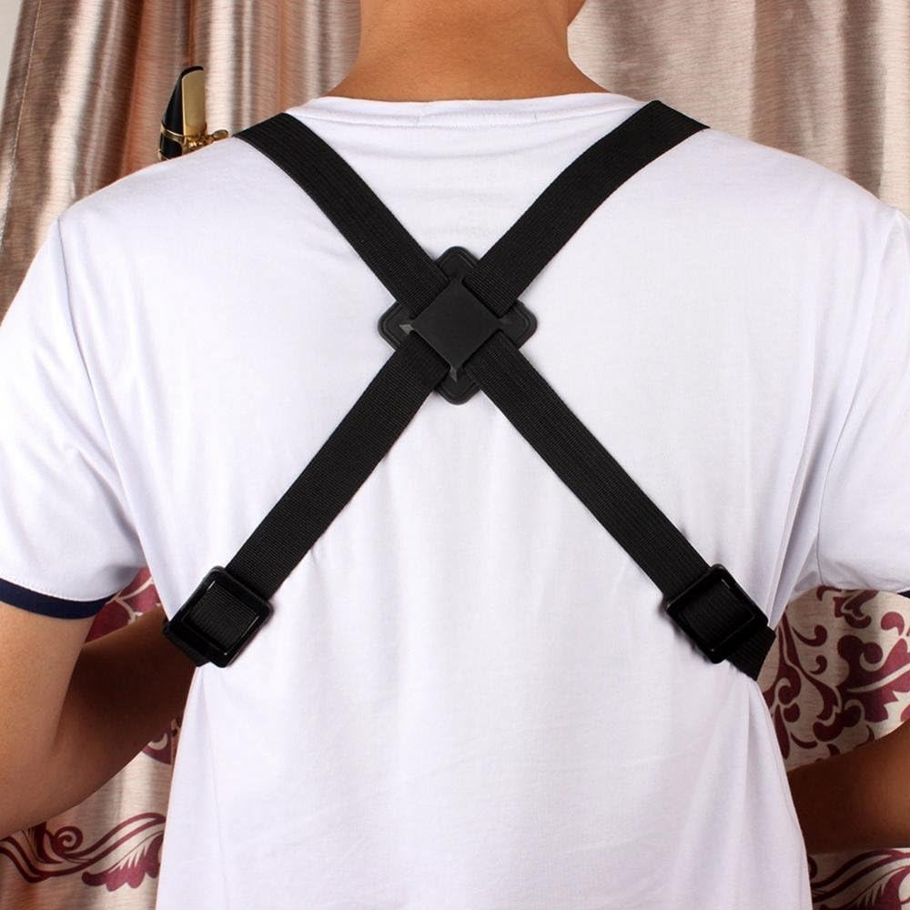 Sax Shoulder Strap Adjustable Alto Tenor Soprano Sax Saxophone Harness Chest Shoulder Strap Belt Nylon with Hook - Image 4