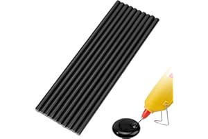 WWYICHEN 10 Pieces Mini Hot Glue Gun Sticks 7 mm by 200 mm Hot Melt Glue Sticks for DIY Art Craft, Black