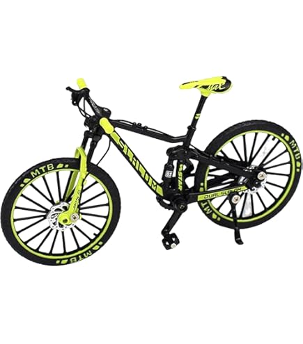 Mini Vélo Rétro En Métal - Modèle 1:10 - Décoration Bureau, Cadeau Anniversaire - Rouge, Vert, Noir
