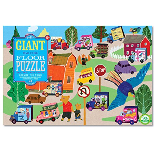 eeBoo Around the Town Floor Puzzle, 48 pieces