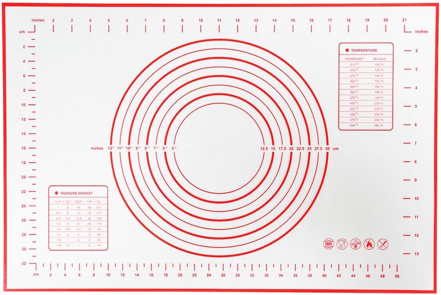 Alpha Ene Co Jp Kitchen Dining Bakeware Pizza And Cookies Gwhole 18x 24 Inch 40x 60cm Non Silp Silicone Pastry Baking Mats With Measurements And Conversion Charts For Fondant Rolling Dough Pie Crust