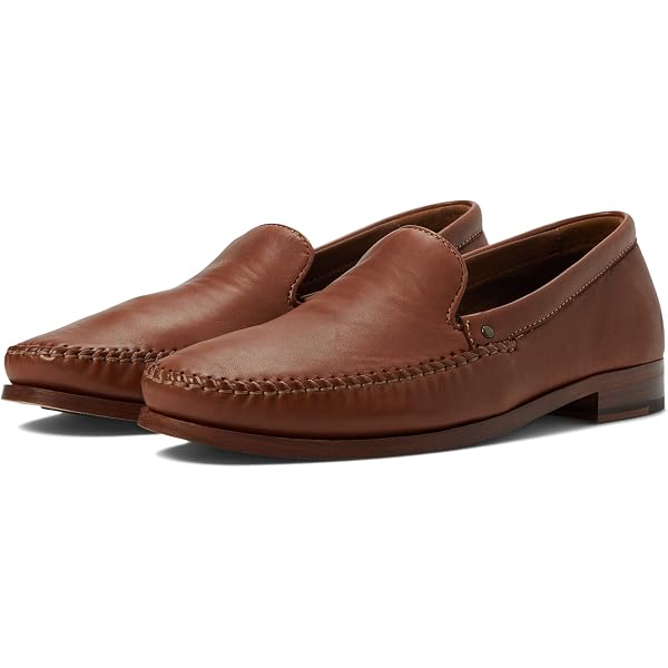 Johnston & Murphy Higgins Horse Bit Loafers Mens 9 Brown Leather Whip Stitch Johnston and Murphy Mens Dark Brown Loafer Dress Shoe  main image 2