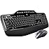 Logitech MK710 Wireless Keyboard and Mouse Combo — Includes Keyboard and Mouse, Stylish Design, Built-In LCD Status Dashboard, Long Battery Life