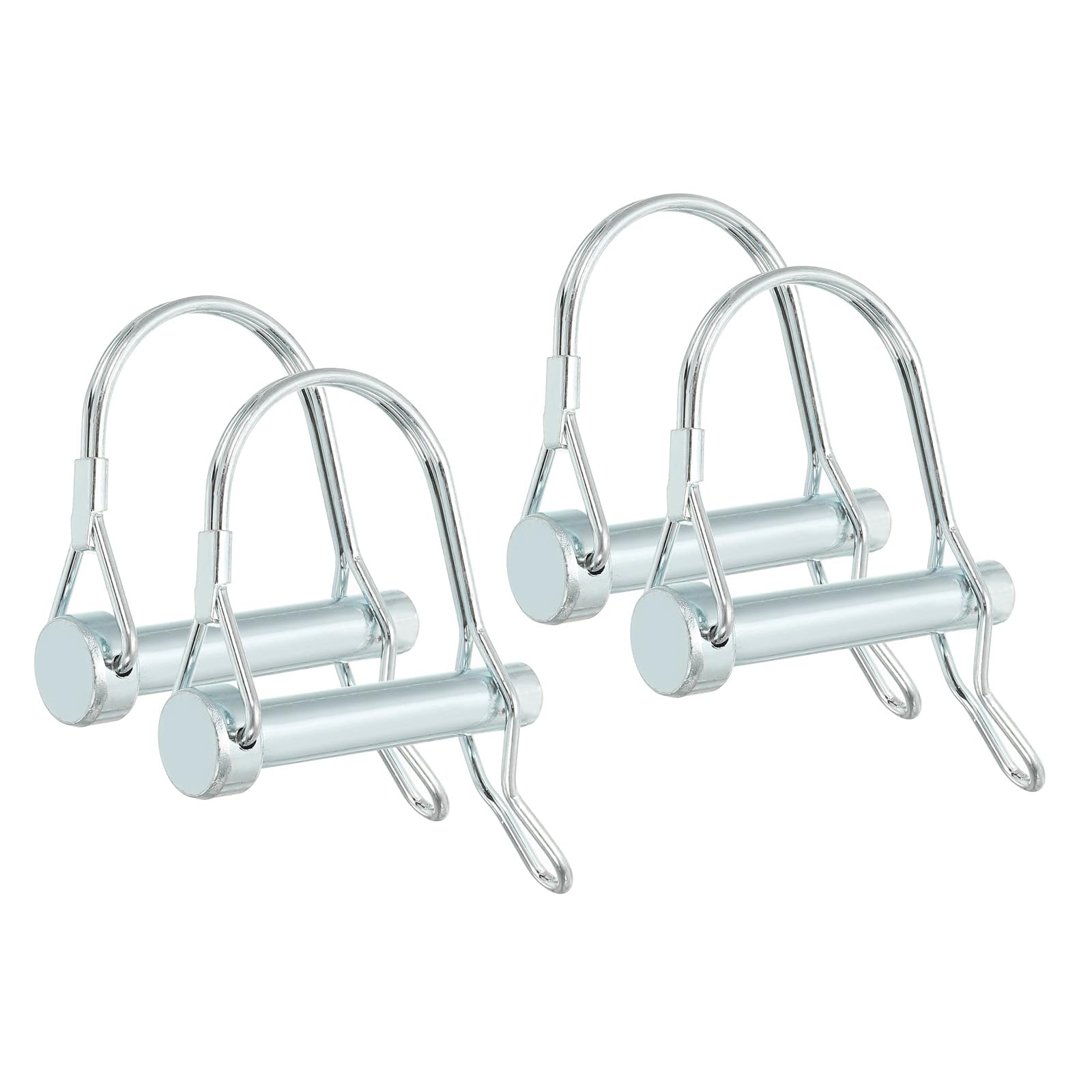 PATIKIL Shaft Locking Pin W Ear 3/8x2x1.65"(D*L*IW), 4 Pcs Safety Coupler Pin Pto Pin Round Arch Wire Retainer and Ear for Farm Trailer Tractor Truck Boat Towing (9.2x50x42mm)