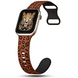 CreateGreat Sport Leopard Engraved Bands Compatible