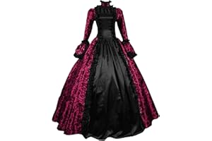 SHOPESSA Womens Halloween Costumes Victorian Dress Ball Gown for Women Retro Medieval Renaissance Floor Length Gothic Clothes