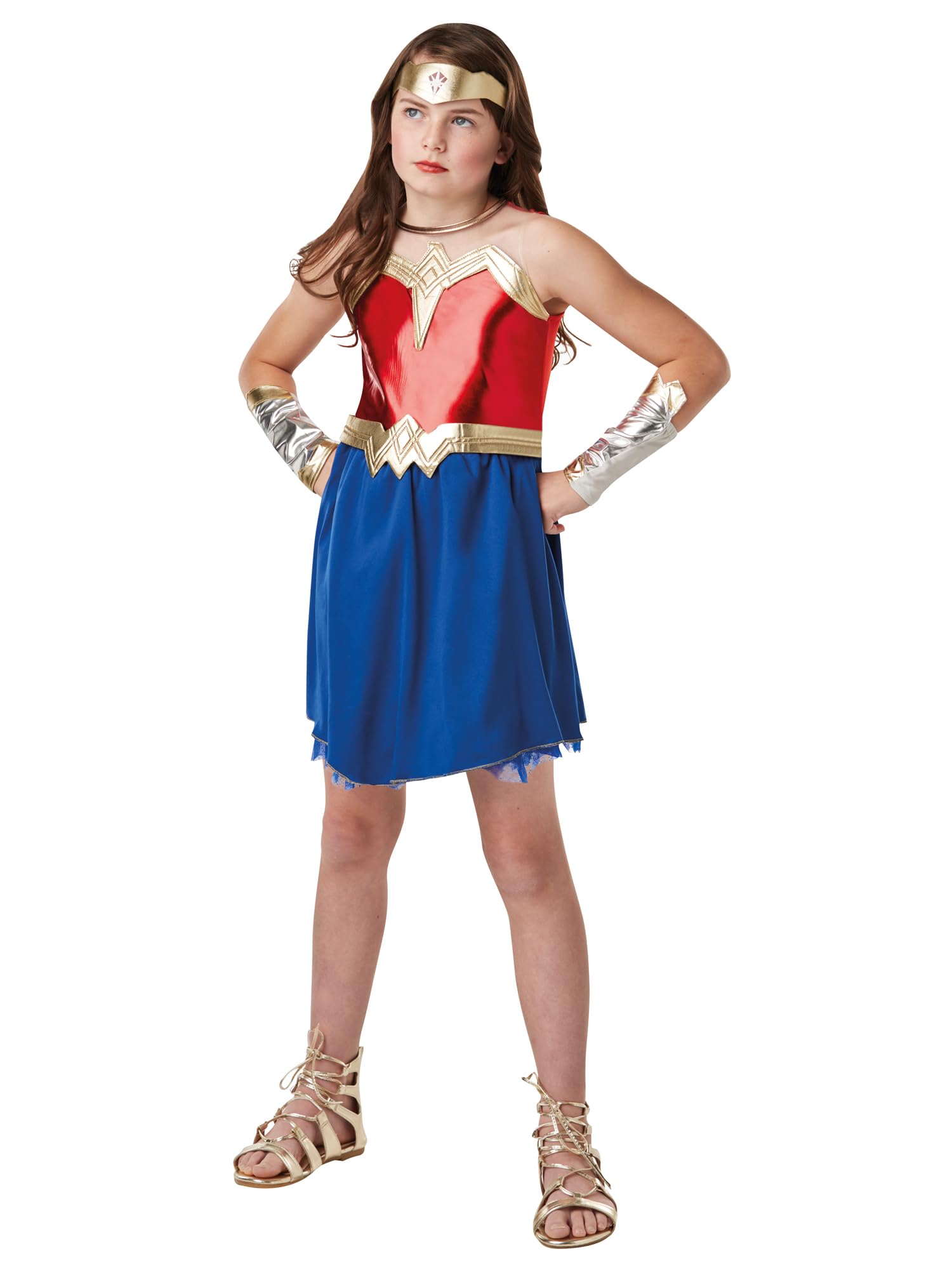 Rubies Official DC Justice League Wonder Woman, Children Costume - Age 9-10 Years, Height 140 cm Halloween