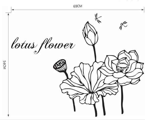 Creativo Lotus DIY Etiqueta de la pared Sala de estar Dormitorio Inicio