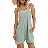 AUTOMET Womens Rompers Jumpsuits Summer Vacation Beach Outfits 2026 Shorts Overalls Jumpers Loose Casual Soft Fashion Clothes