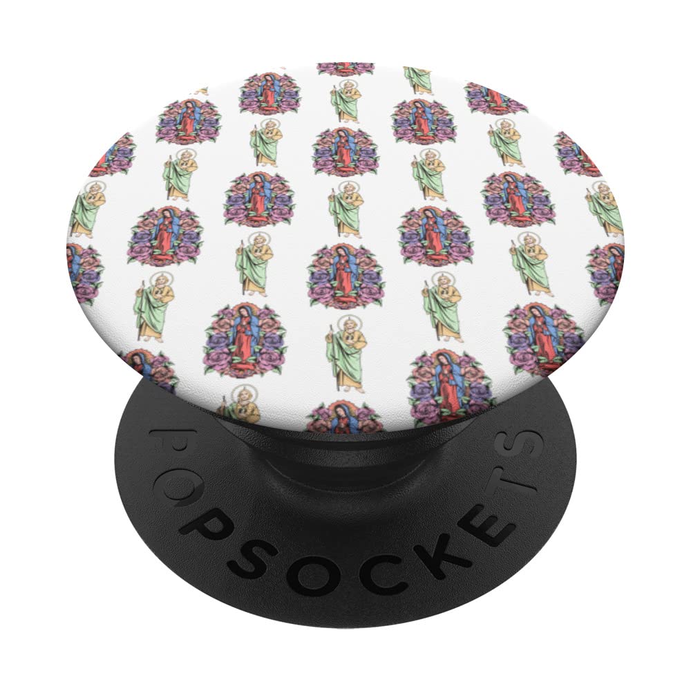 Pattern Nr. 7a of San Judas Tadeo and Virgen de Guadalupe PopSockets Swappable PopGrip