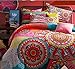 FADFAY Home Textile,Boho Style Bedding Set,Boho Duvet Cover Set,Bohemian Bedding Set,Queen,4Pcs