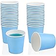 VITVITI 30 PACK Bathroom Mouthwash Cups, Disposable 3.7 OZ Coffee Paper Cup, Small Cup for Mouth Wash/Hot Cold Beverages Liquid/Tea, Blue