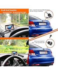 36 meses de garantía copia de seguridad cámara y Monitor Kit para coche MPV pastilla camión SUV, Universal Wired impermeable 2 installation Retrovisor Coche Cámara Trasera de Copia de seguridad + 4.3 lcd monitor de visión trasera