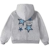 RoseSeek Girl's Preppy Letter Graphic Hoodie Hooded Long Sleeve Sweatshirts Cute Pullover Tops