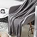Longhui bedding Dark Grey 100% Cotton Lightweight Cable Knit Throw Blanket for Couch Sofa Bed Home Decorative, Bonus Laundering Bag, Dark Gray 50“ x 60”, Machine Washable