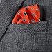 HISDERN Men's Floral Pocket Square Handkerchief Orange / Blue