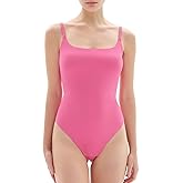 Popilush Tank Top Bodysuits for Women Double Lined Tops Sleeveless Thong Body Suits CloudSense