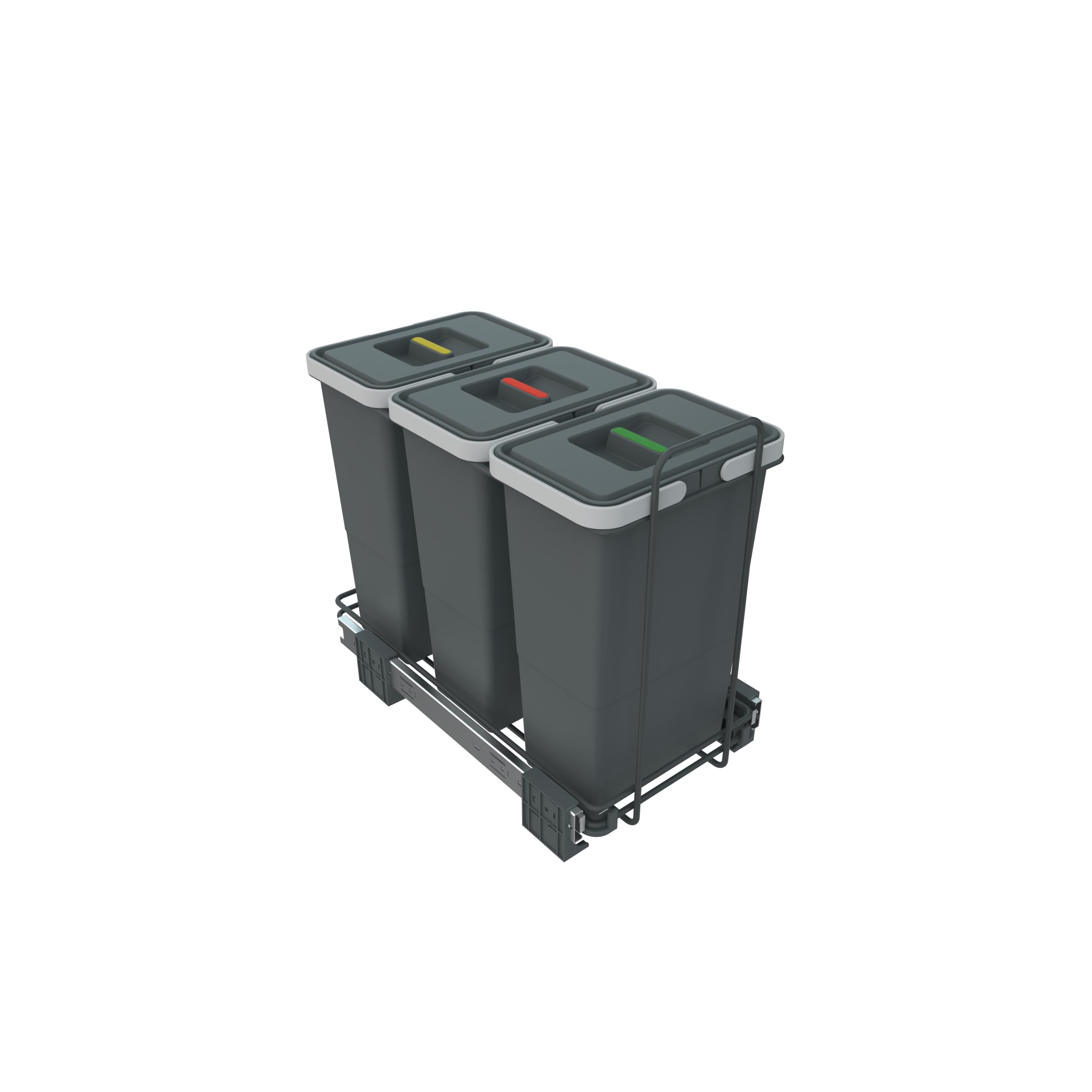 Elletipi PF01 34A3 Removable Differentiated Bin for Base, Grey, 23 x 45 x 36 cm